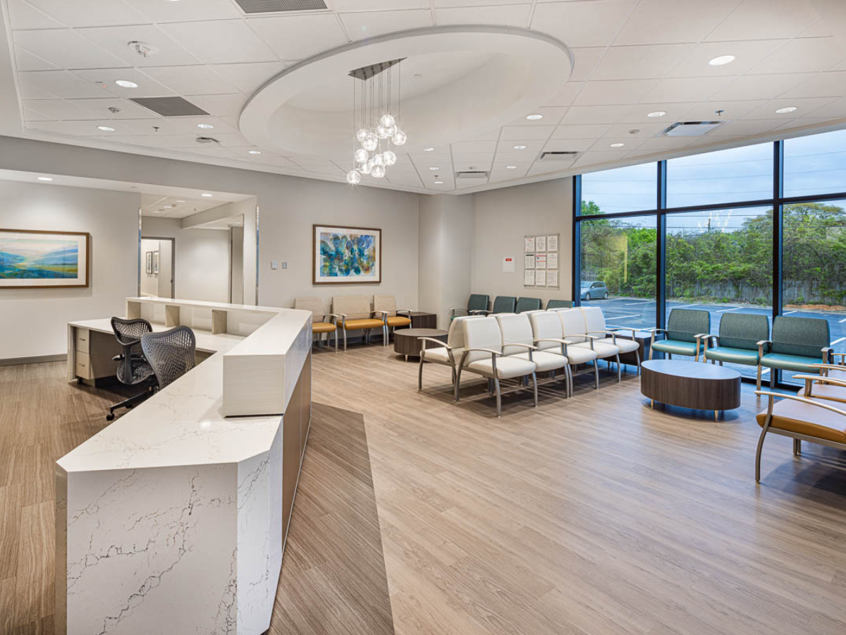 How the Right Coatings Improve Indoor Air Quality in Healthcare Facilities - Waiting room of Northside Hospital Cancer Institute Radiation Oncology