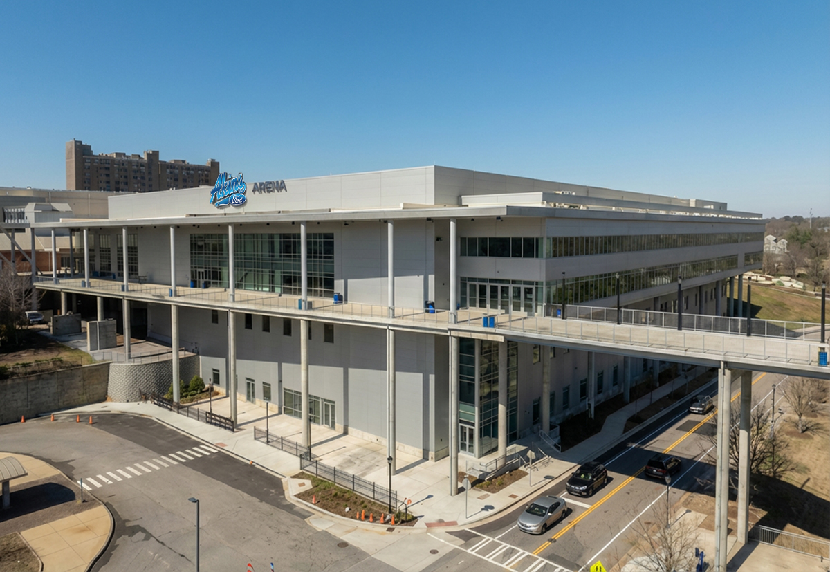 Akins Ford Arena (1) Final result of concrete treatment