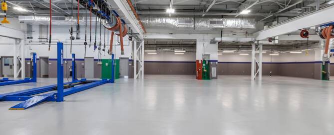 High-performance coatings applied for heavy traffic and continuous operations