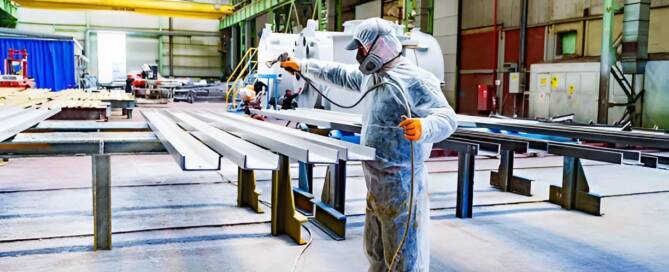 Protective coating as a part of industrial painting services in an industrial facility