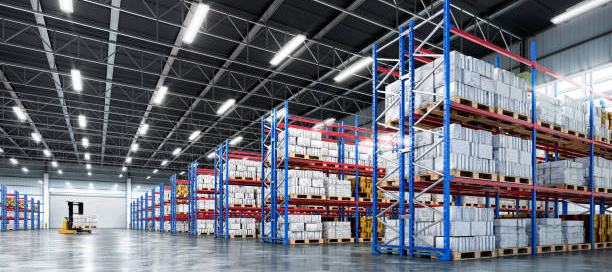 Large industrial warehouse showcasing a clean and well-maintained facility