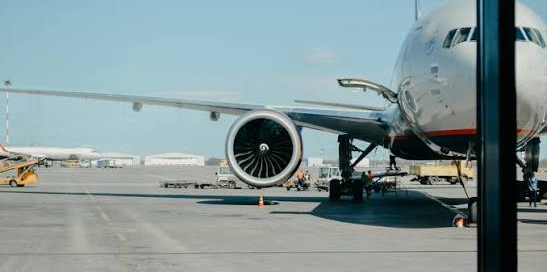 Aircraft maintenance facility freshly painted by professionals